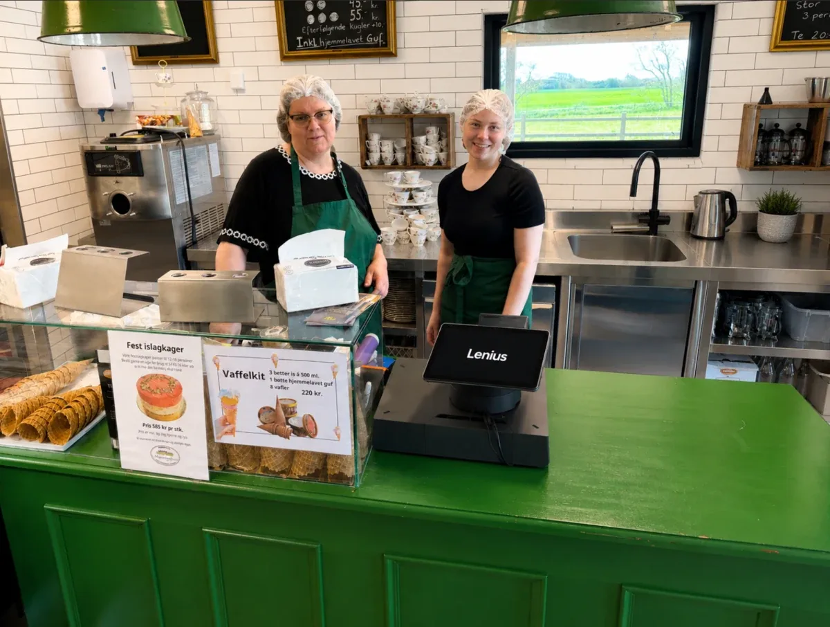 Lenius kassesystem i en dansk butik